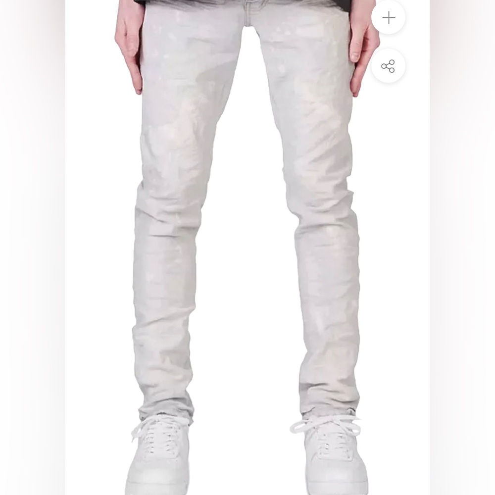 Purple Brand  P001 Cream Sprayed Reflective mens jean size 32